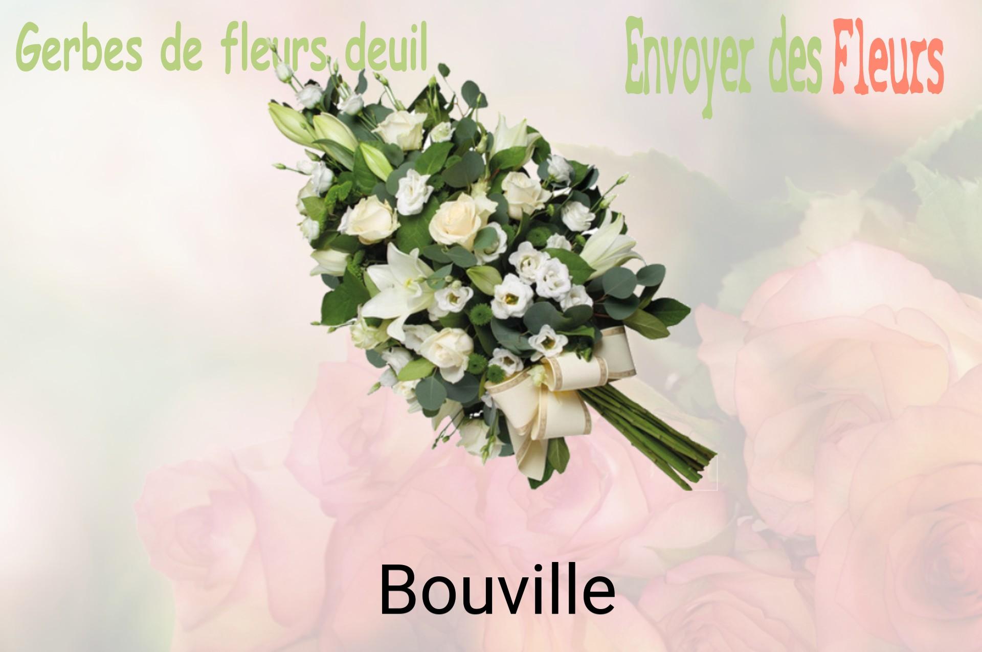 Gerbe de fleurs de deuil livrée à Bouville